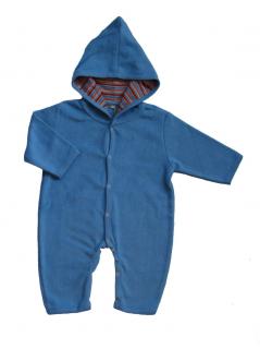 Fleece overal s kapucí